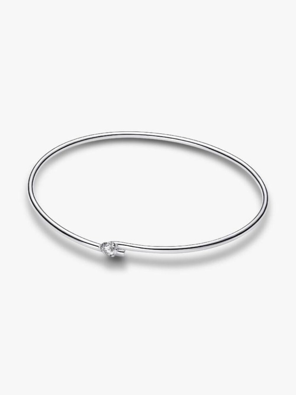 Pandora Nova Sterling Silver Lab-grown Diamond Open Bangle